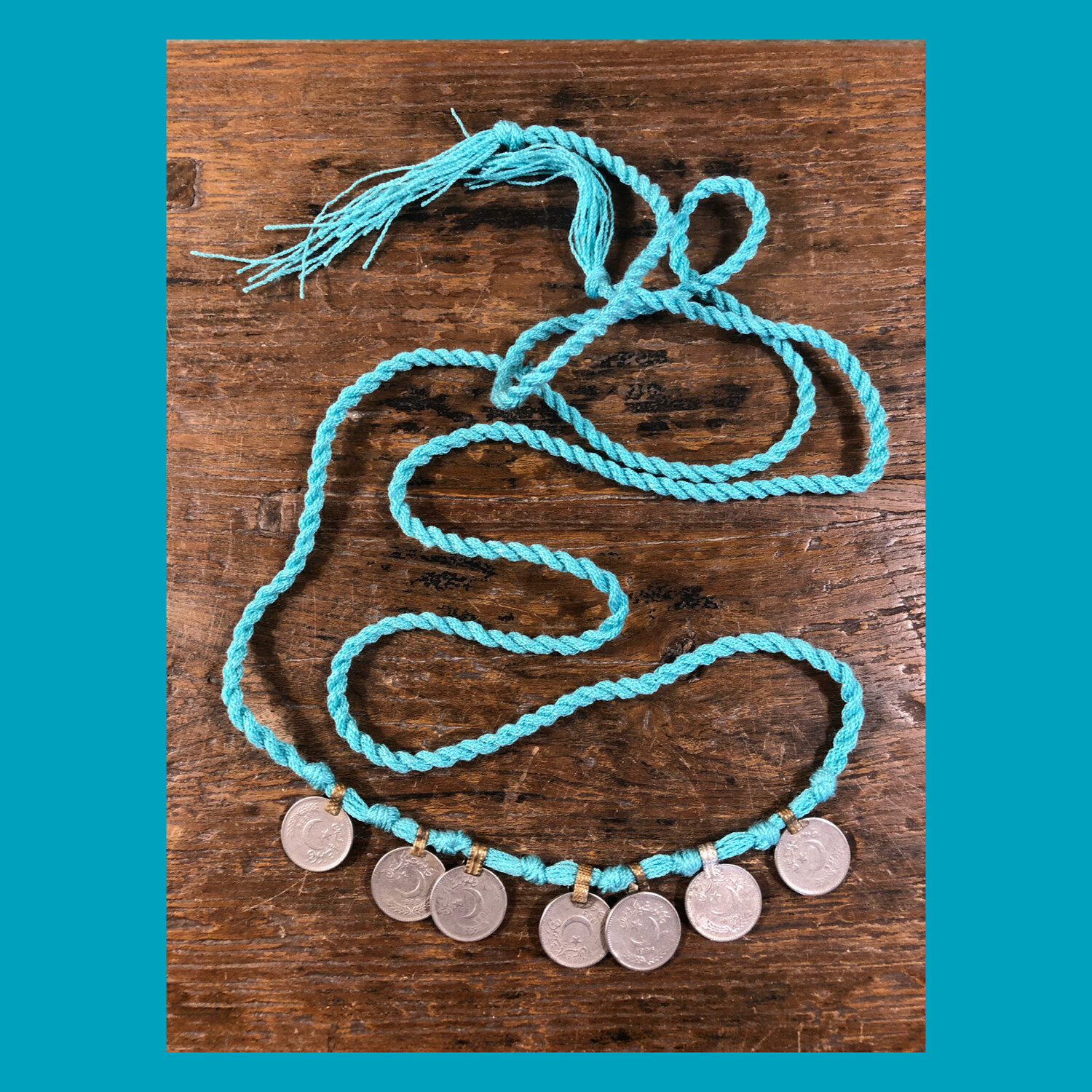 COLLANA MONETE TURCHESE