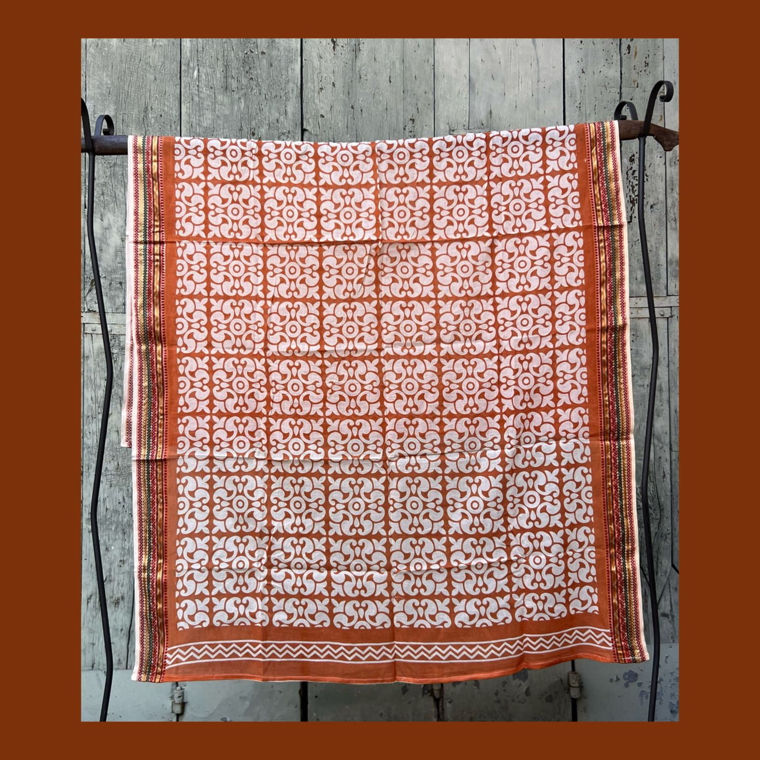SCIARPA PAREO BLOCK PRINT