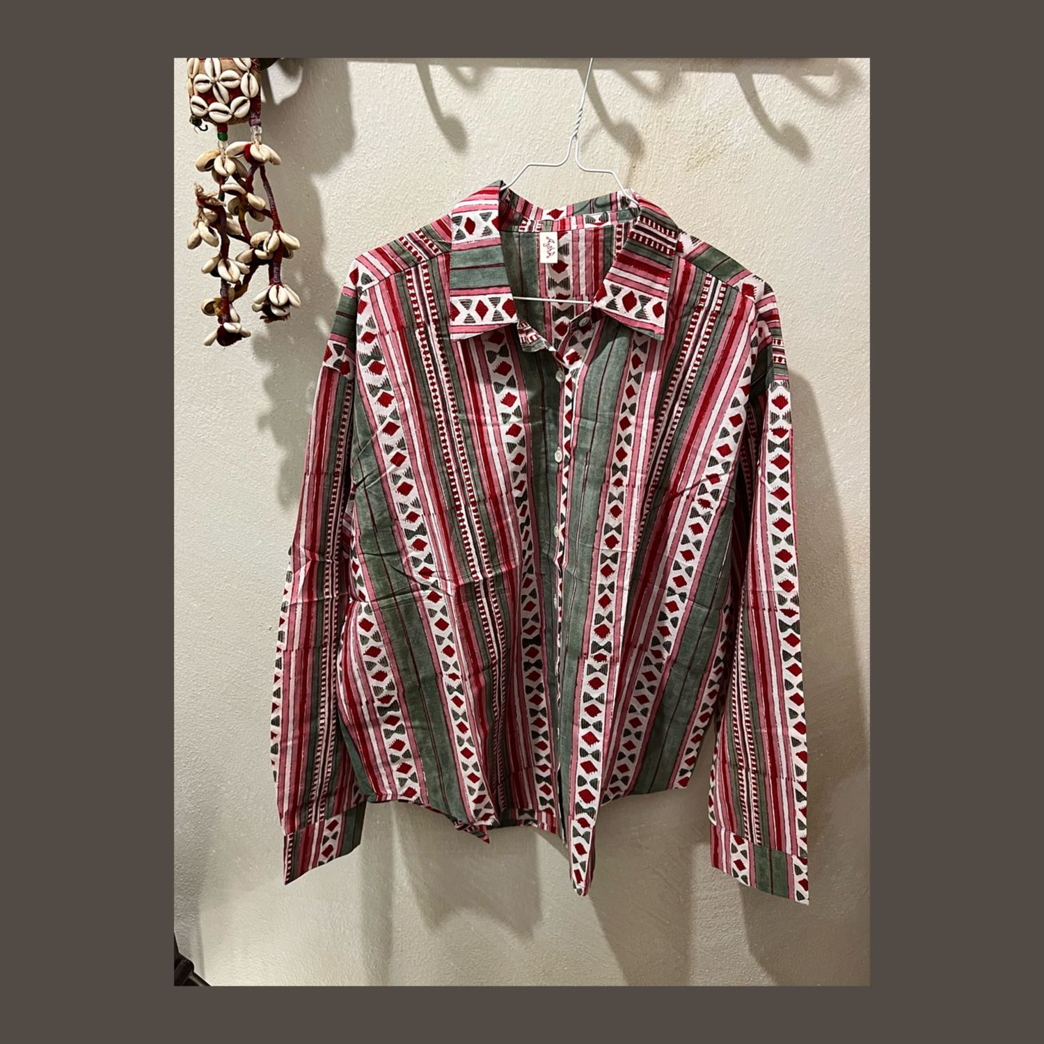 CAMICIA COTONE BLOCK PRINT