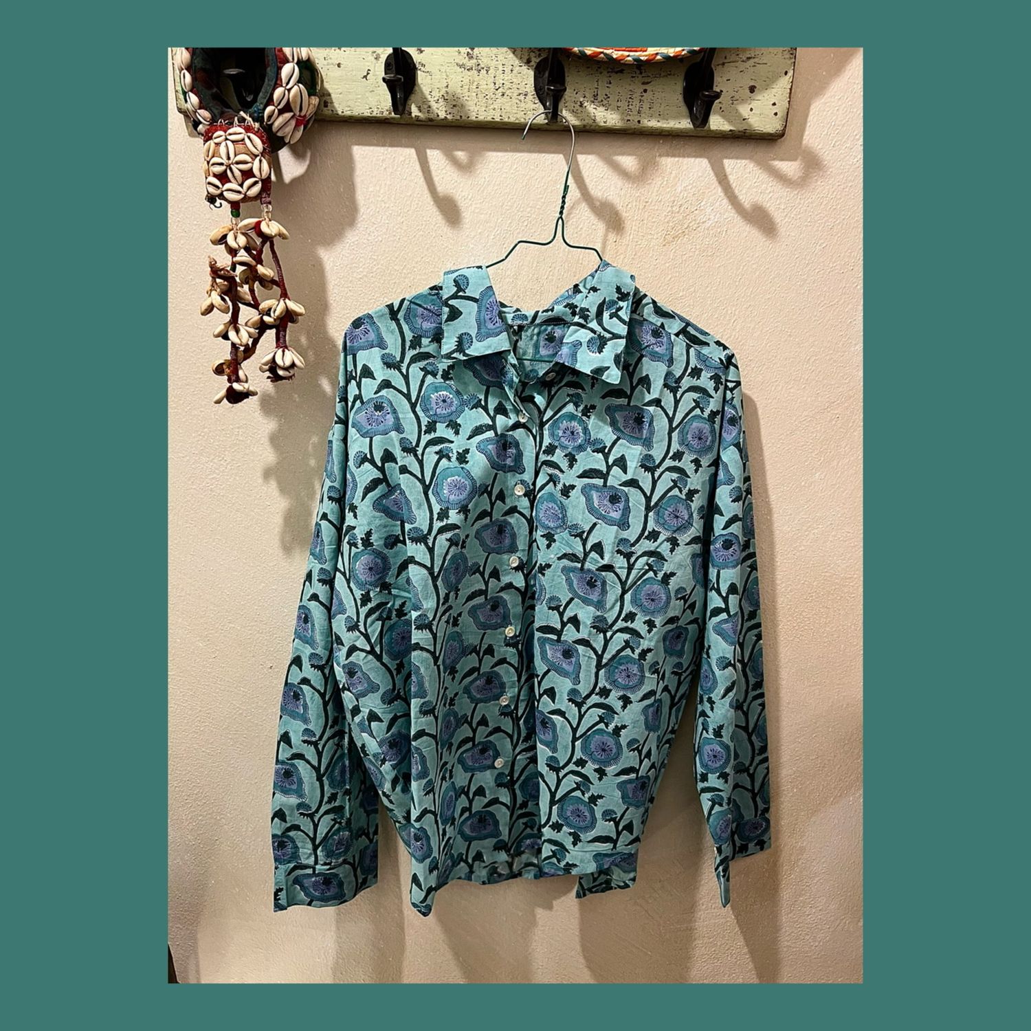 CAMICIA COTONE BLOCK PRINT