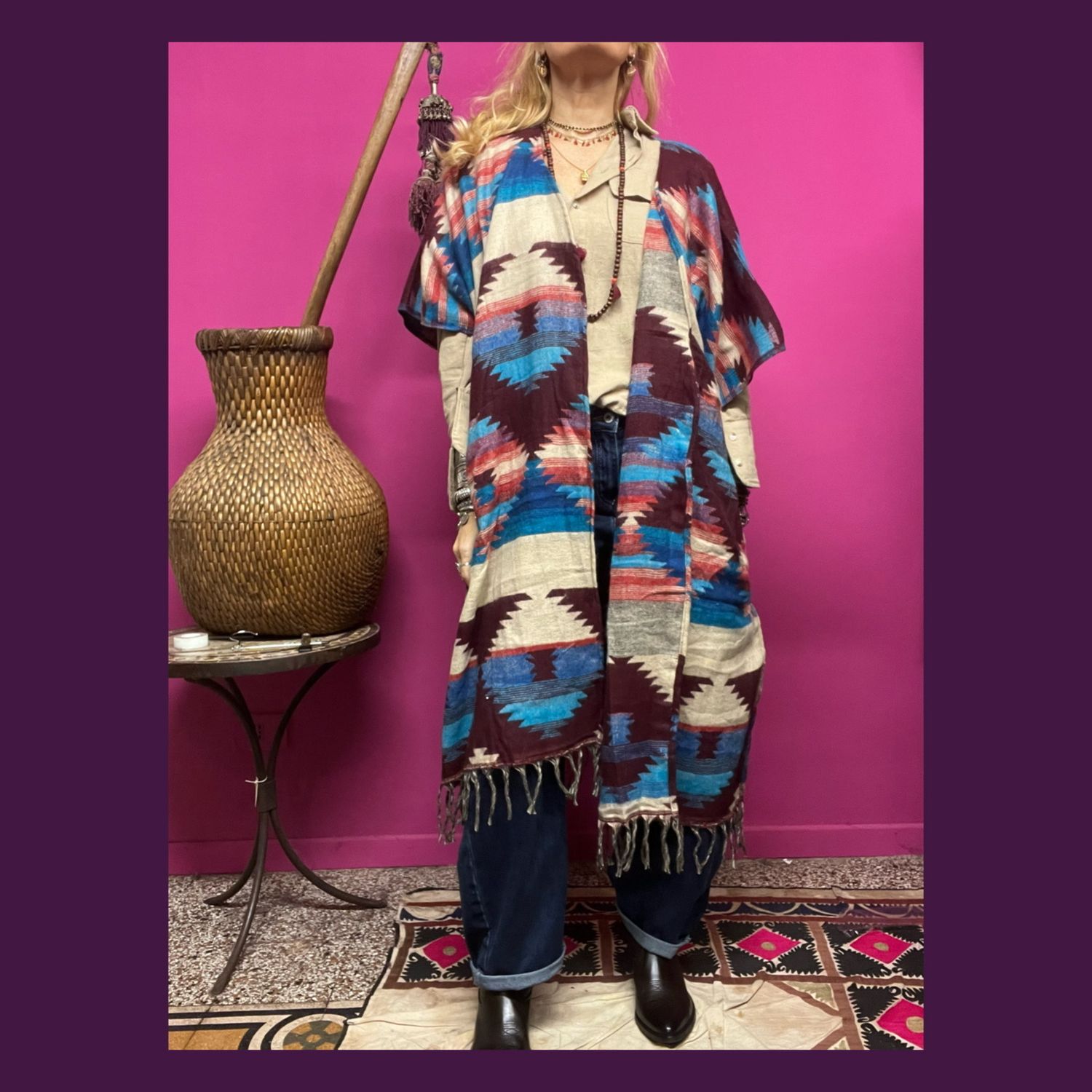 GILET PONCHO TIBET 4