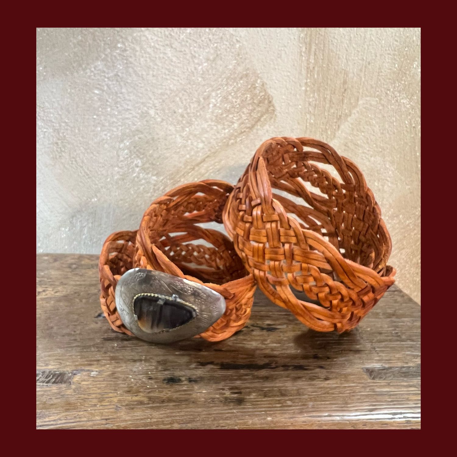 CINTURA MAROCCO ALTA CUOIO ARANCIO