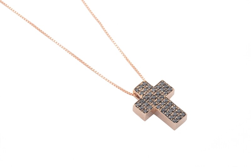 Black Diamond Cross Necklace Black Diamond Cross Necklace