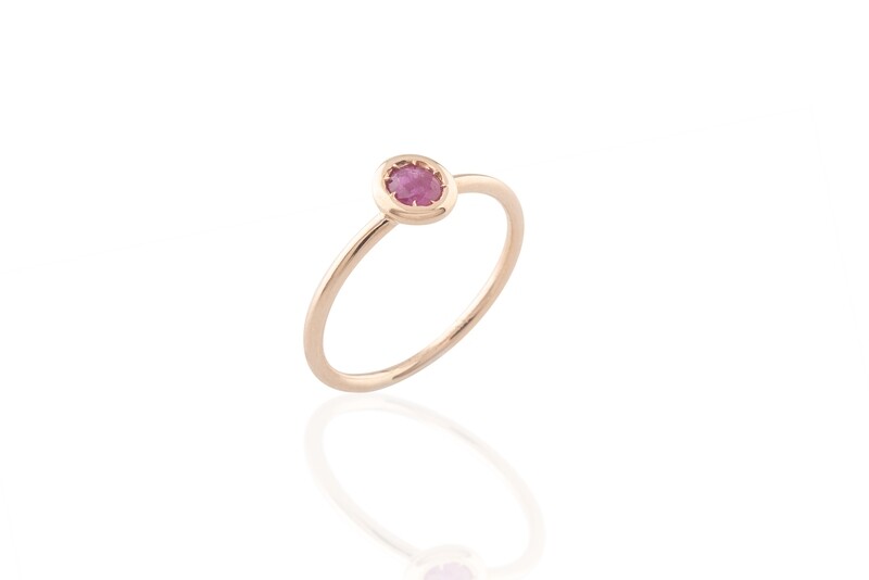 Rose Gold and Ruby Ring