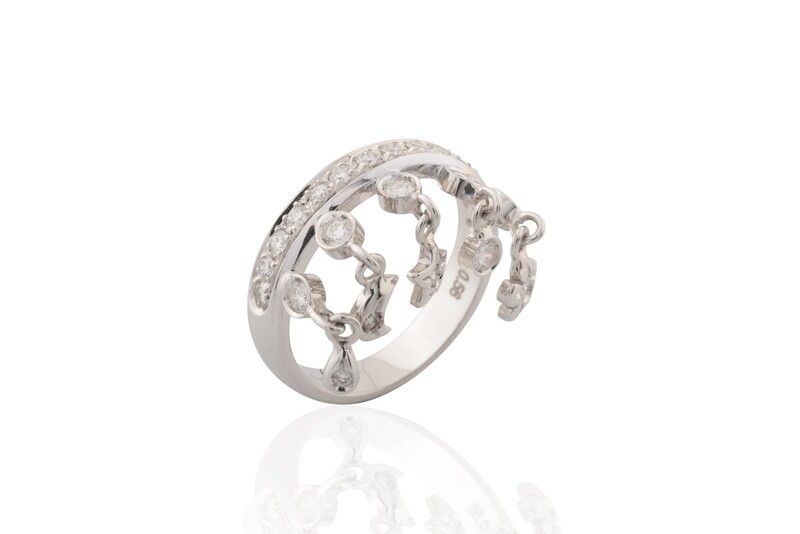 White Diamonds Pendant Ring White Diamonds Pendant Ring
