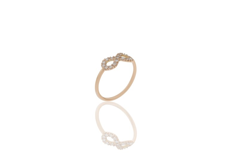 Infinity Rose Gold Diamonds Ring Infinity Rose Gold Diamonds Ring