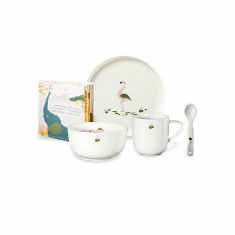 Ensemble vaisselle porcelaine enfant Emma Flamand rose- ASA SELECTION