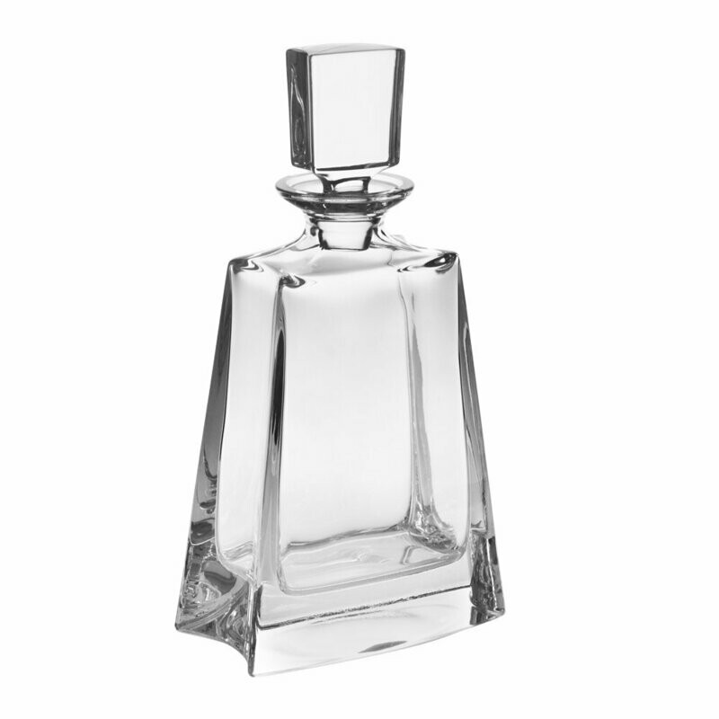CARAFE WHISKY 70 CL FLAT - BOHEMIA CRYSTAL