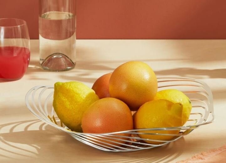 Trinity - corbeille à fruits inox   - Alessi - Design  Adam Cornish