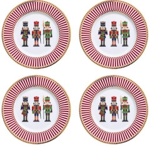 4 Assiettes à Dessert Publicitaires Mulino Bianco 85 - Céramique Vintage - Occasion Avec Traces