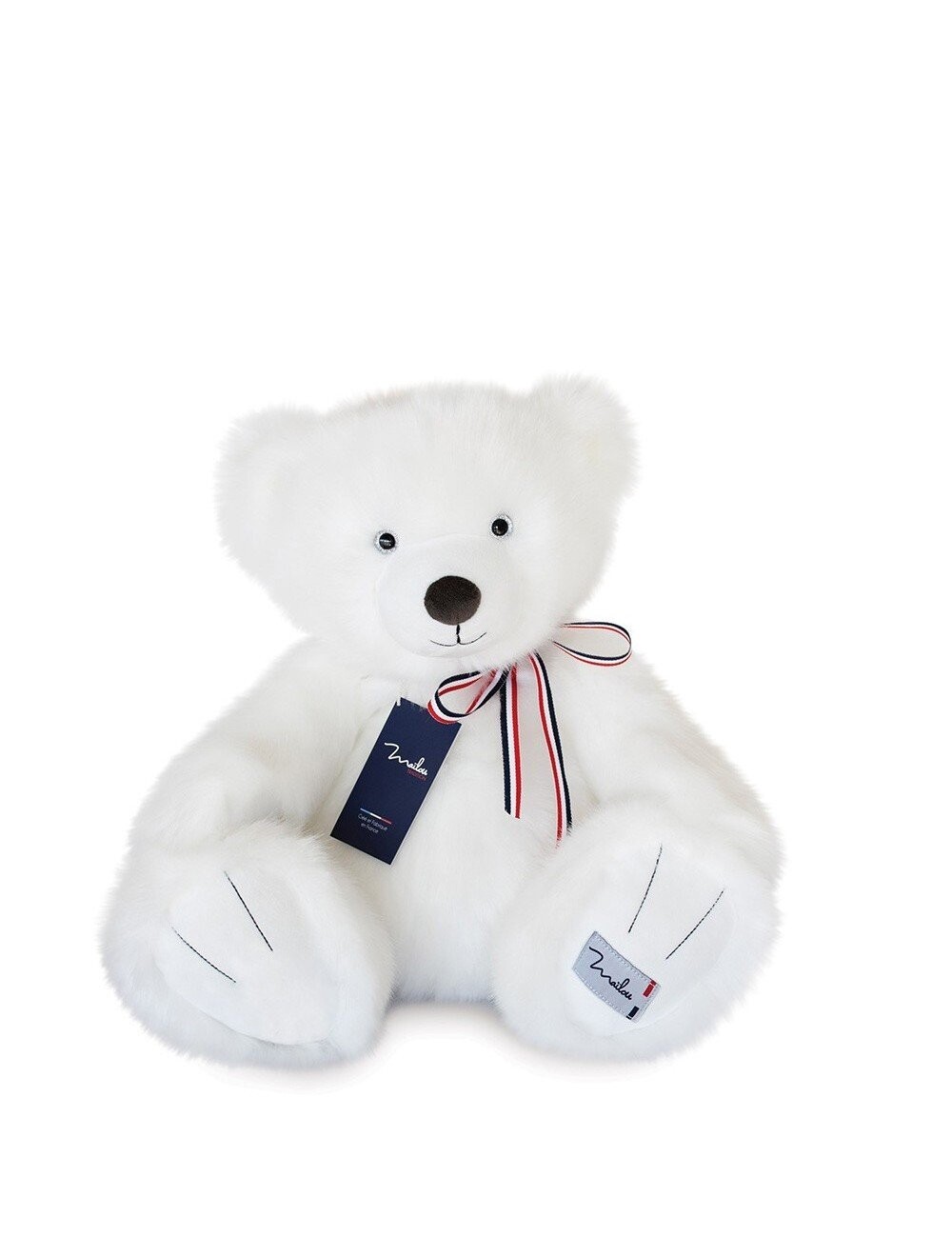 MAILOU - Ours en peluche - L'OURS FRANCAIS - 50 CM - BLANC NEIGE