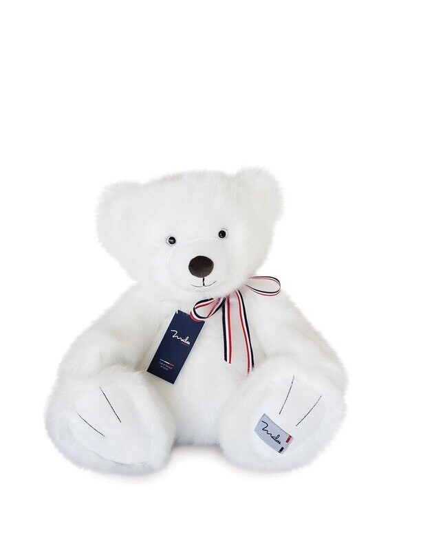 MAILOU - Ours en peluche - L'OURS FRANCAIS - 50 CM - BLANC NEIGE