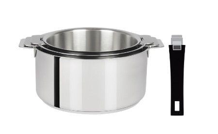 Mutine -Série de 3 casseroles Amovibles  - Cristel - au lieu de 352 €