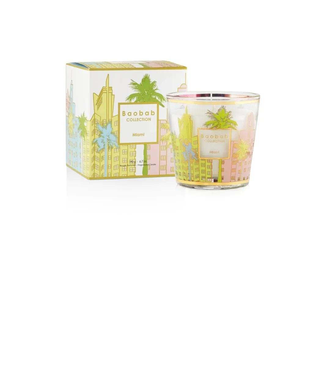 BOUGIE MY FIRST BAOBAB  MIAMI - BAOBAB COLLECTION - Fleur de sel - Pin Maritime -Cyprès