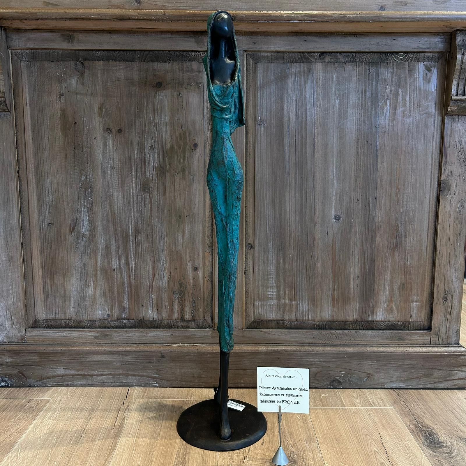 SCULPTURE BRONZE FEMME -  80 CM -