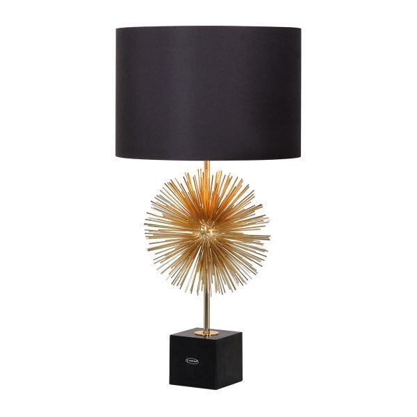 LAMPE  GOSSIP CHIC -   NOIR ET DORE - H72CM