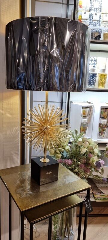 LAMPE  GOSSIP CHIC -   NOIR ET DORE - H72CM