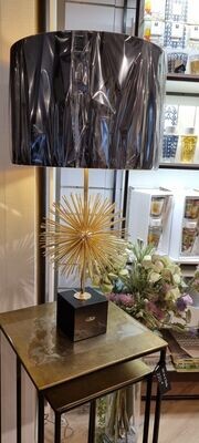LAMPE  GOSSIP CHIC -   NOIR ET DORE - H72CM
