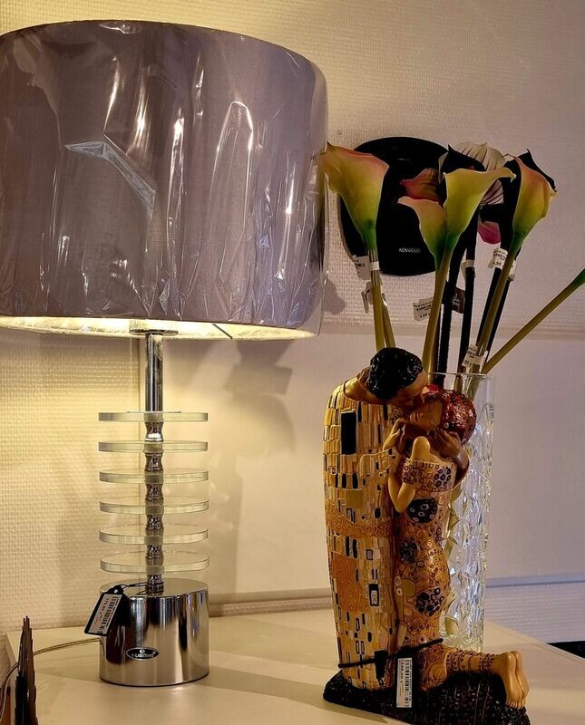 LAMPE METIS  - CHROME CRISTAL  -  H55CM