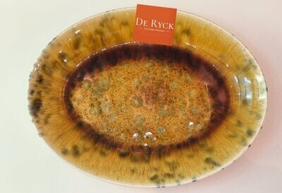 PLAT A SERVIR 36x26cm  VERT BRUN -  RESTO - BONBISTRO