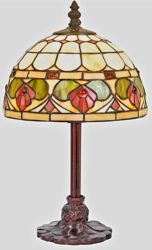 Lampe Tiffany Art Nouveau  - Orchidées  - H 36 cm