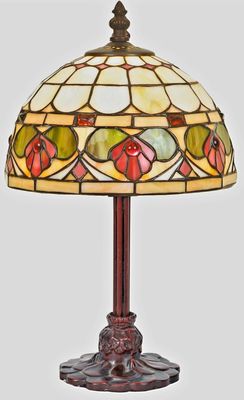 Lampe Tiffany Art Nouveau  - Orchidées  - H 36 cm