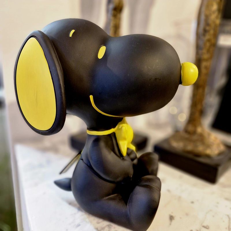 Figurine décorative SNOOPY & WOODSTOCK NOIR – 25 cm