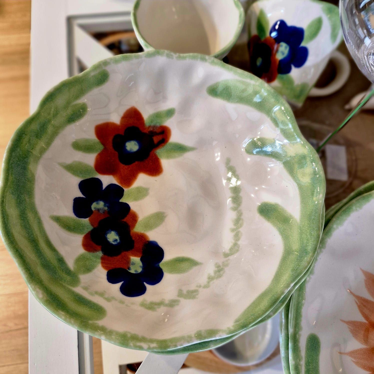 Les 4 Assiettes  Creuses 21,5cm  - Collection Fleur - Salt & Pepper