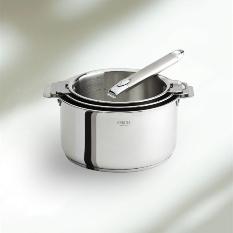 CASTELINE -SÉRIE DE 3 CASSEROLES +1 POIGNÉE ZÉNITH - CRISTEL - CASTELINE -SÉRIE DE 3 CASSEROLES +1 POIGNÉE ZÉNITH - CRISTEL -