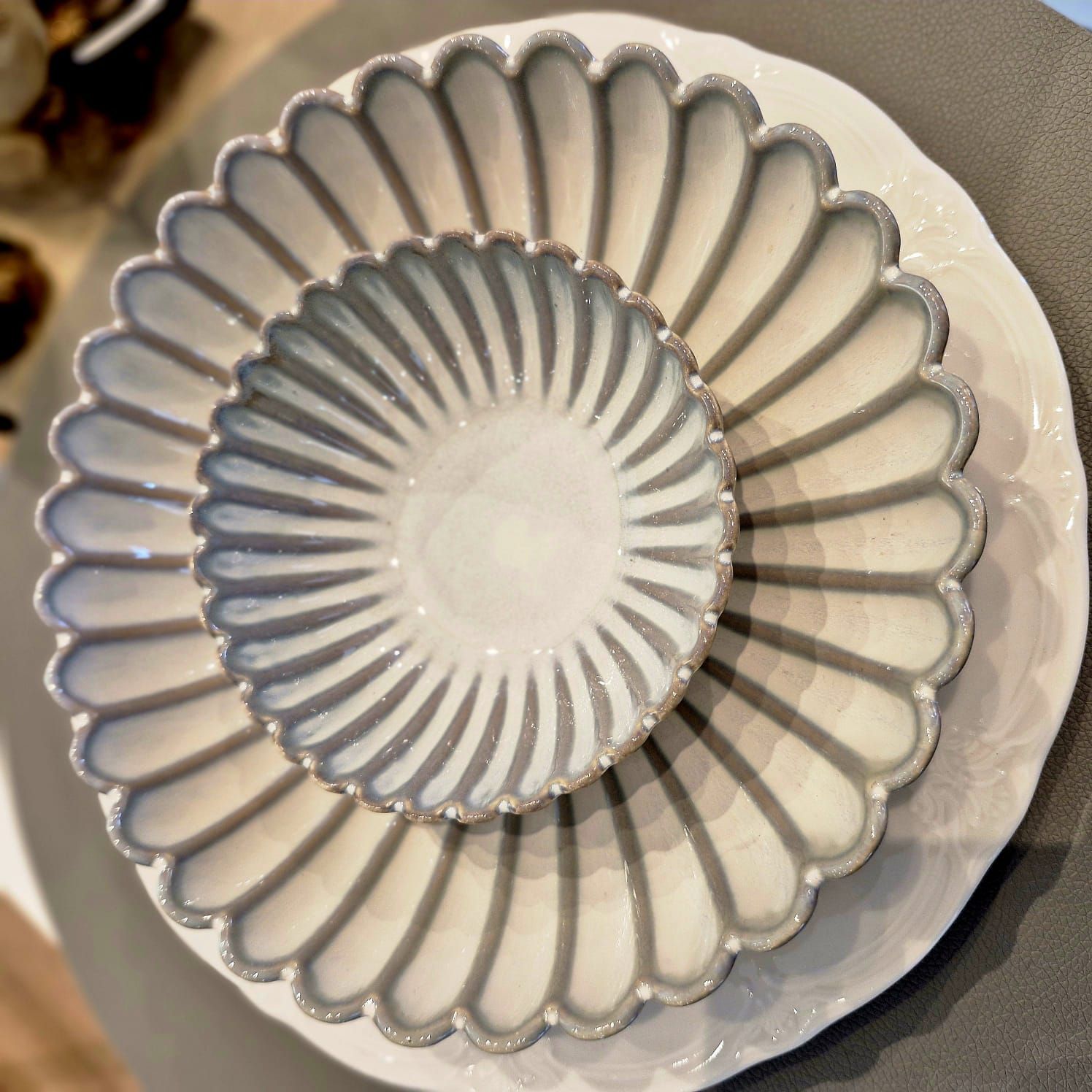 Assiette Creuse -  White Lotus – Salt & Pepper –  Lot de 4