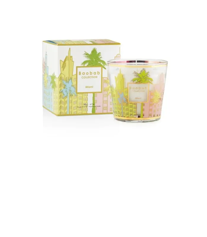 BOUGIE MY FIRST BAOBAB  MIAMI - BAOBAB COLLECTION - Fleur de sel - Pin Maritime -Cyprès