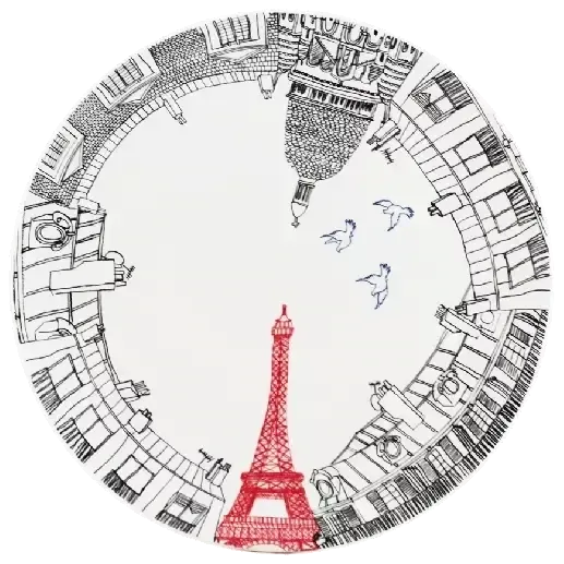 PLAT À GÂTEAUX - ÇA C'EST PARIS - Ø 30 CM - GIEN