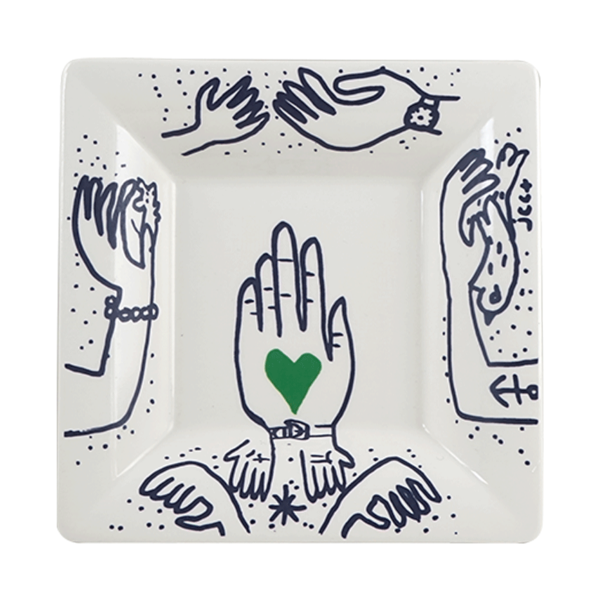 PORTE-CARTES GM MAINS - L'ARCHIPEL SENTIMENTAL - Jean-Charles de Castelbajac - GIEN - PORTE-CARTES GM MAINS - L'ARCHIPEL SENTIMENTAL - Jean-Charles de Castelbajac - GIEN -