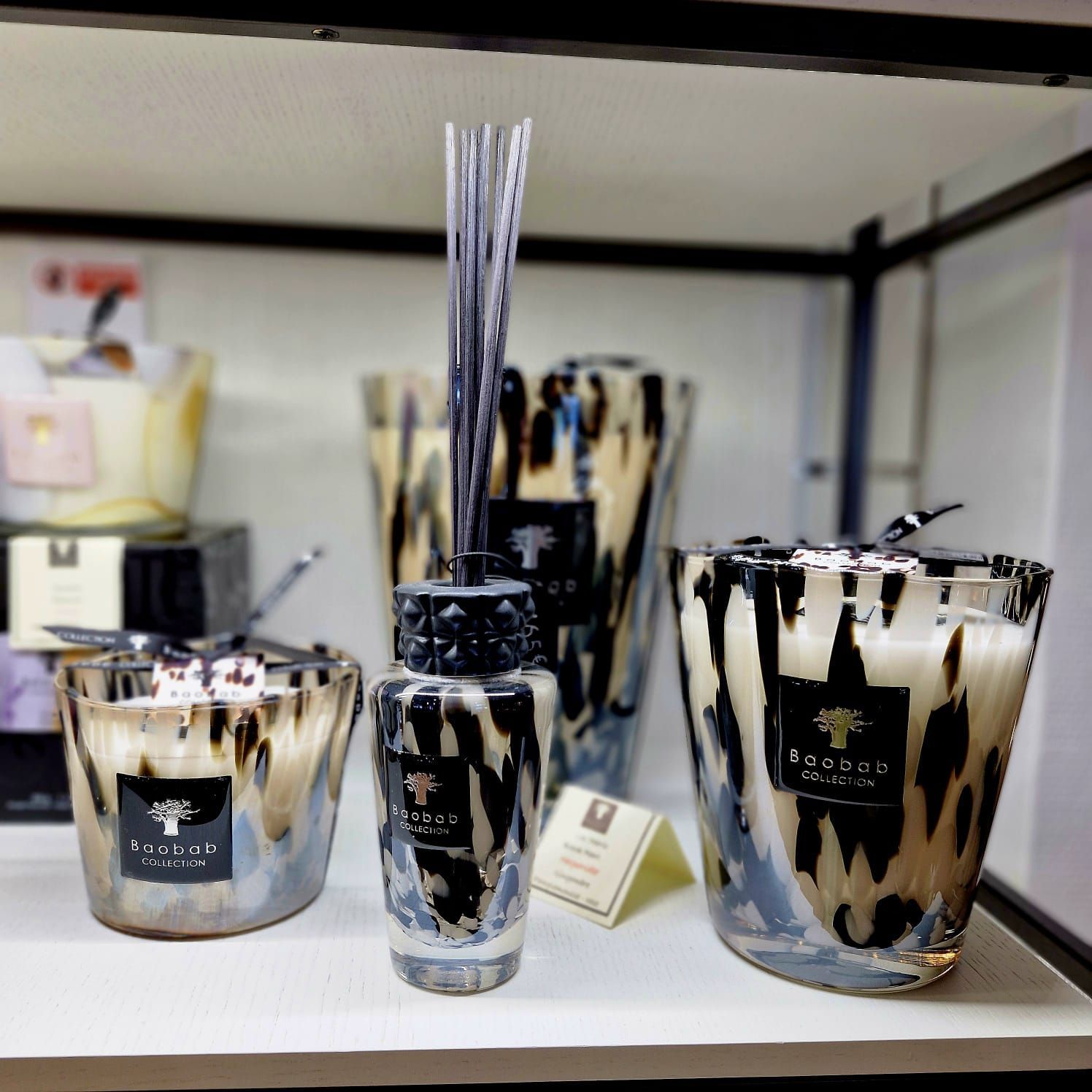 BOUGIE BLACK PEARLS 16 cm - BAOBAB COLLECTION - Gingembre-Pamplemousse-Rose