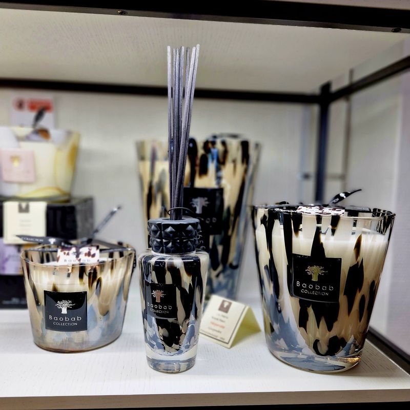 BOUGIE  BLACK PEARLS 16 cm  - BAOBAB COLLECTION - Gingembre-Pamplemousse-Rose