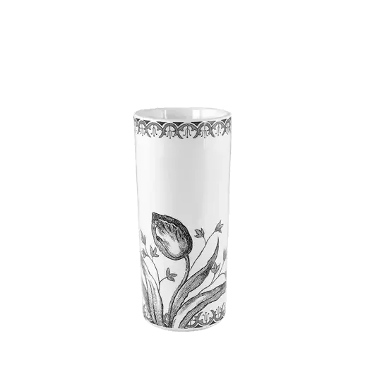 VASE DROIT PETIT - TULIPES NOIRES - ∅ 6,6 CM. H 15 CM -GIEN