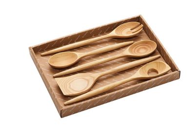 ENSEMBLE DE 5 USTENSILES EN FRENE MASSIF 31 CM - LEGNOART ENSEMBLE DE 5 USTENSILES EN FRENE MASSIF 31 CM - LEGNOART