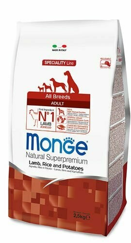 Monge Natural Superpremium Lamm,Reis & Kartoffel