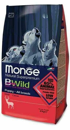 Monge BWild Low Grain Puppy & Junior Hirsch