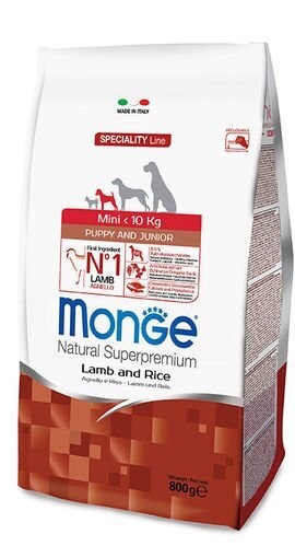 Monge Natural Superpremium Mini Puppy & Junior Lamm,Reis & Kartoffel