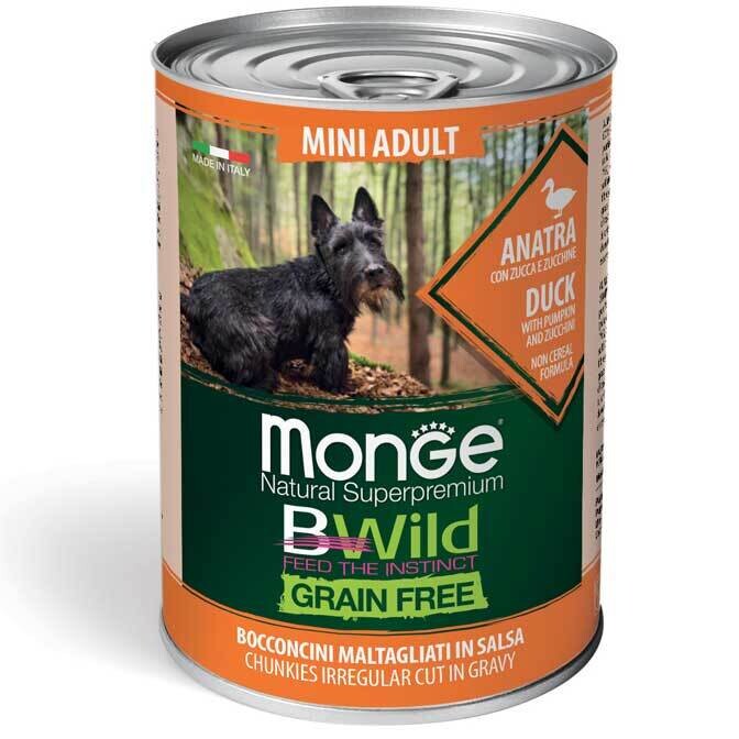 Monge Bwild Mini Adult Grain Free Ente,Kürbis & Zucchini