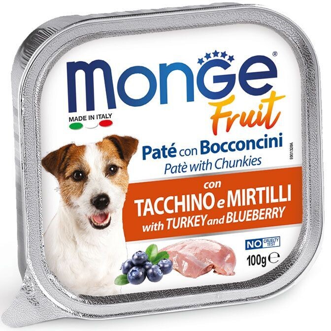 Monge Fruit Pastete Truthahn mit Blaubeeren