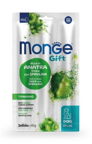 Monge Gift Training Sticks mit Ente & Spirulina
