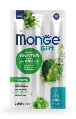 Monge Gift Training Sticks mit Ente & Spirulina 45g