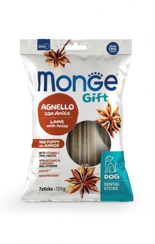 Monge Gift Puppy und Junior Mini Dog Lamm mit Anis Kaustangen