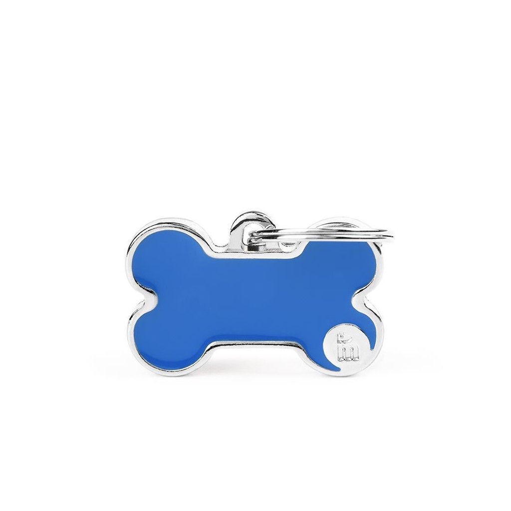 Basic kleiner blauer Knochen Plakette