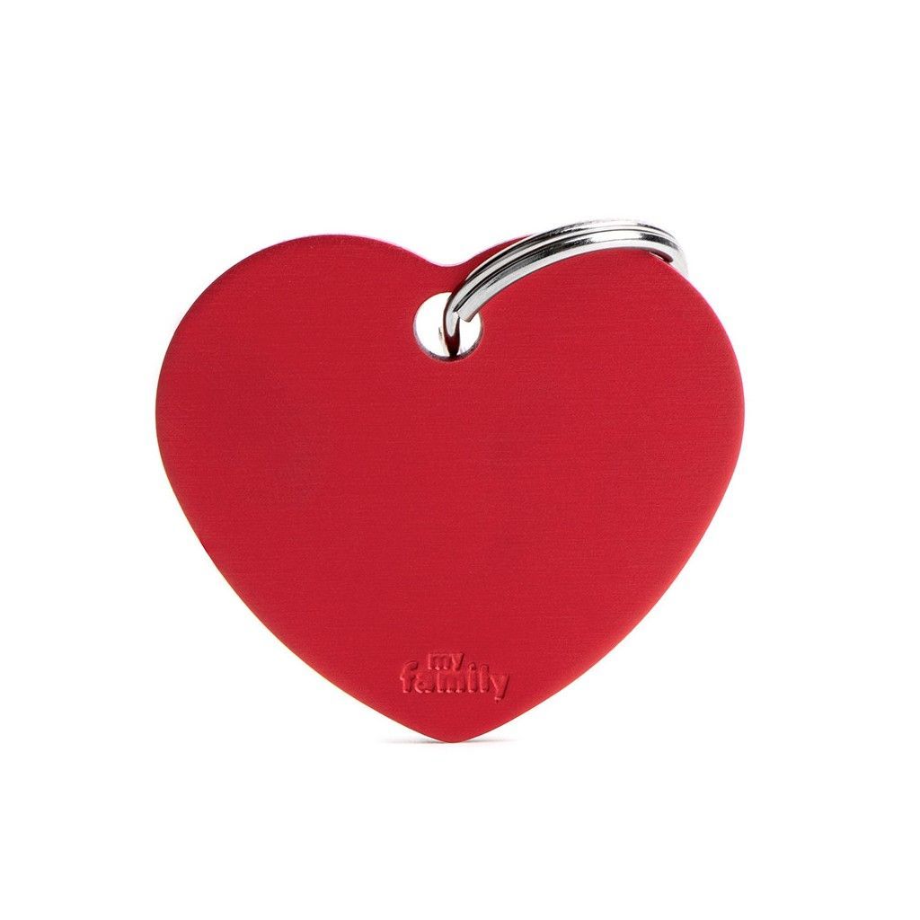 Basic großes rotes Herz Plakette aus Aluminium