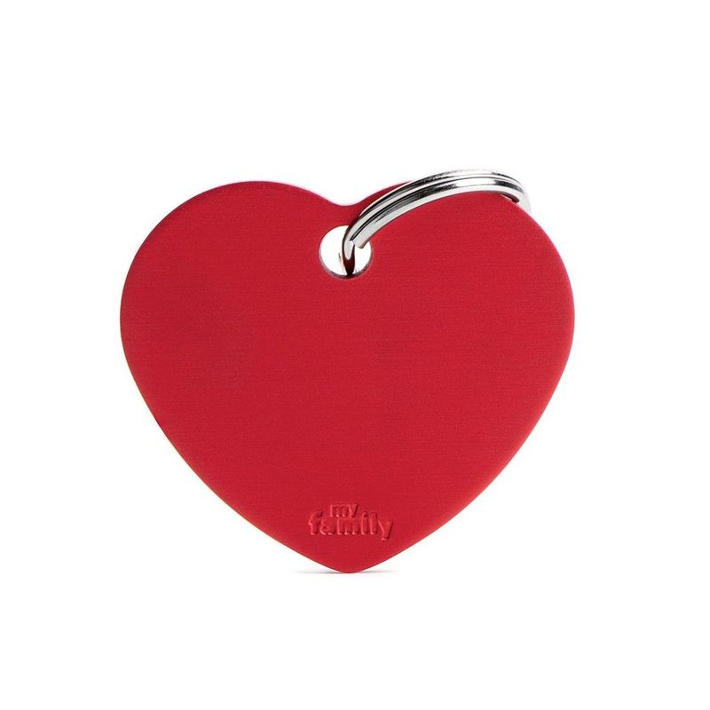 Basic großes rotes Herz Plakette aus Aluminium