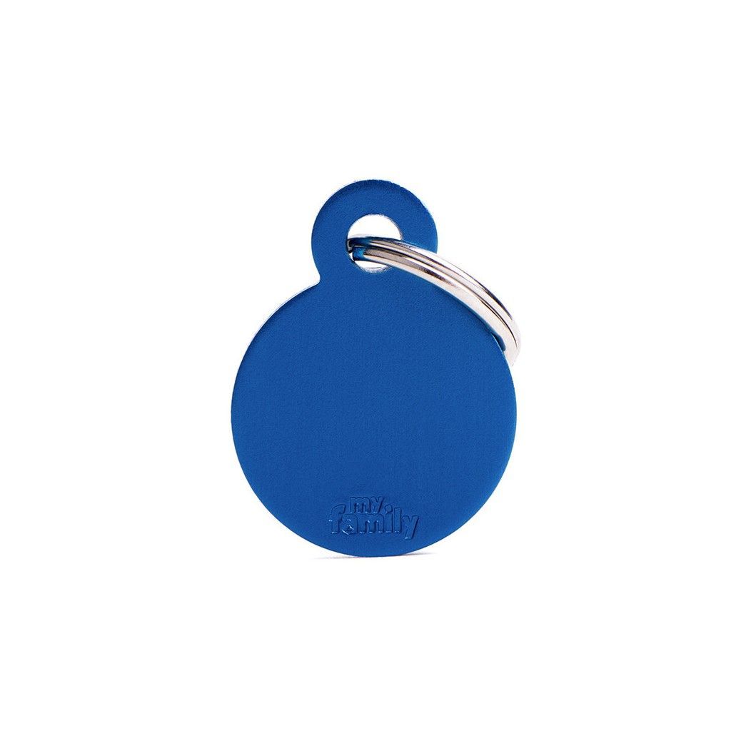 Basic kleiner blauer Kreis Plakette aus Aluminium