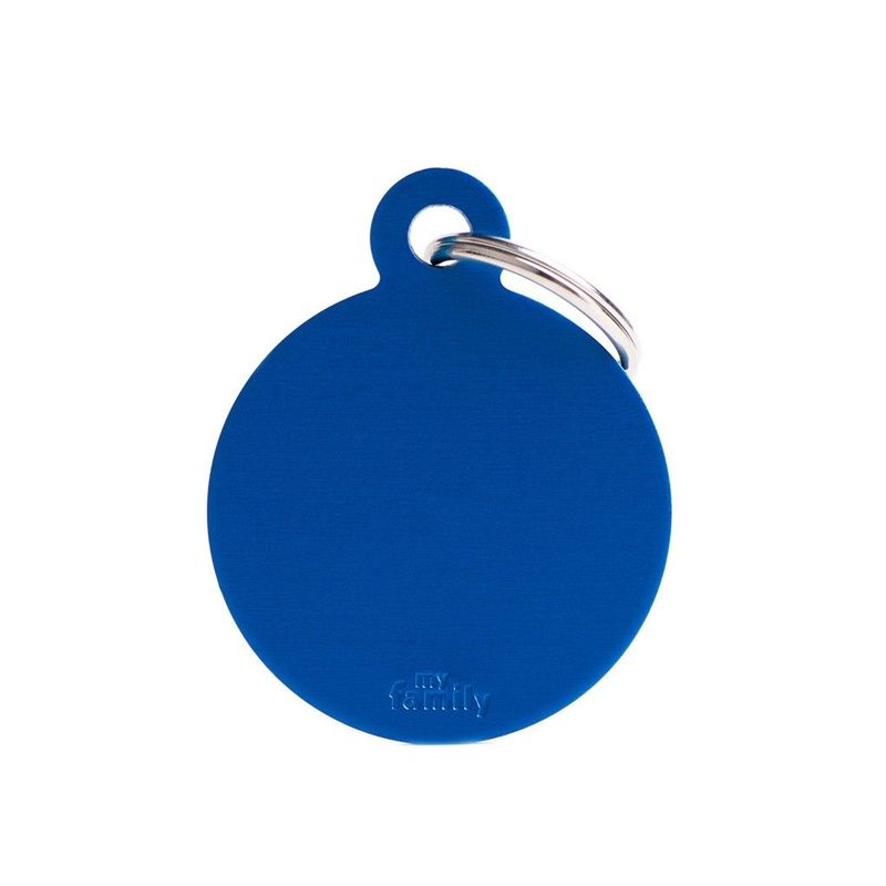 Basic großer blauer Kreis Plakette aus Aluminium